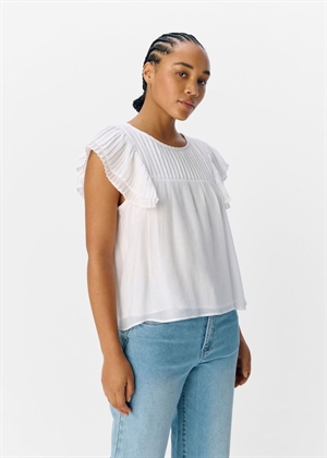 Ann sl frill top Hvid Object 
